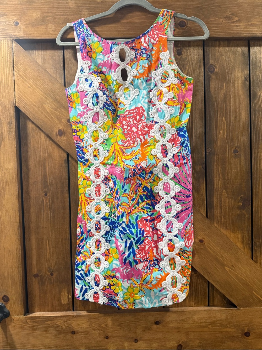 Lilly Pulitzer Multicolor Lace-Trim Shift Dress